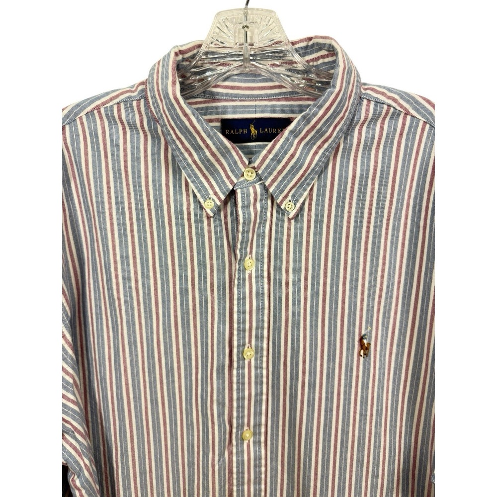 Men's Ralph‎ Lauren XXL long sleeve button-down shirt multi color stripe